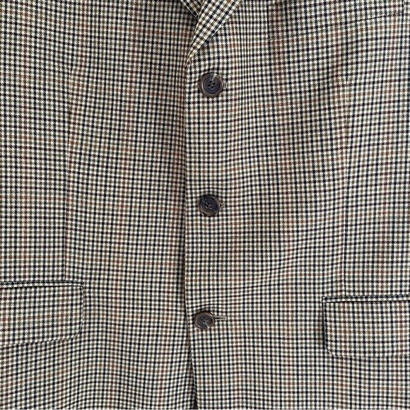 Burberry Men's Plaid 10% Wool Brown Suit Blazer Classic Old money Academia 42 SH - Picture 3 of 15